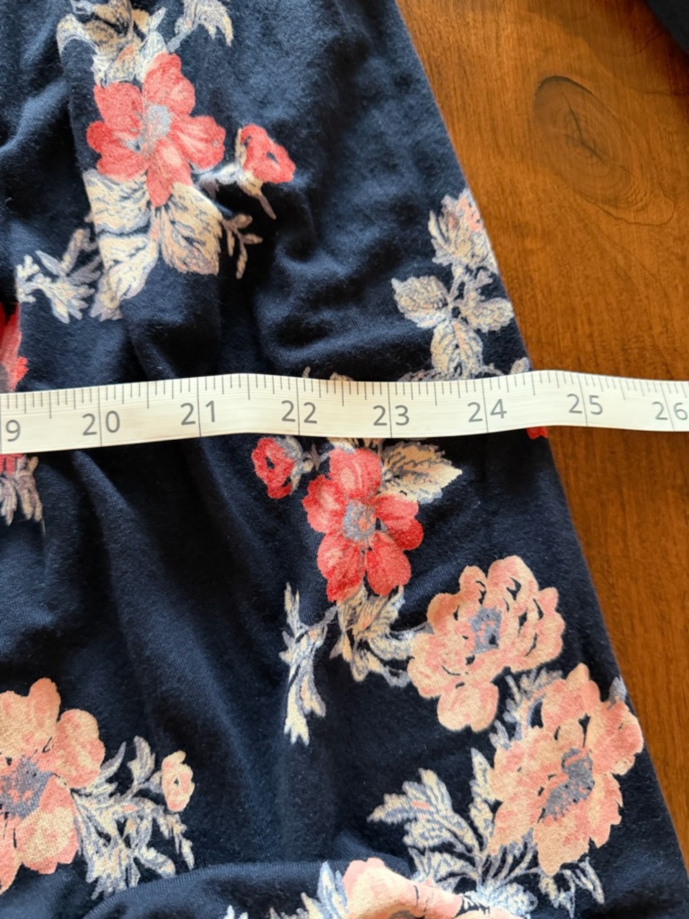 Maurices Navy Cardigan with Coral Floral Accent and Lace Back - Size S (fits M) - Picture 7 of 7